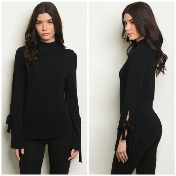 Black Turtleneck Sweater - Picture 3 of 6